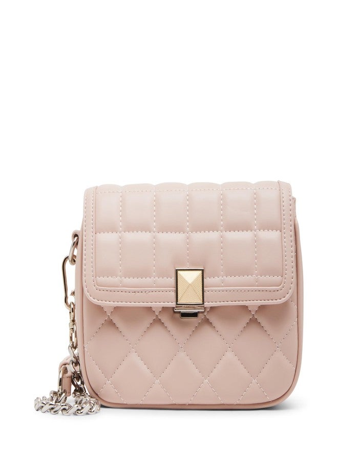 Steve Madden Carla Mixed Quilt Flap Crossbody, Light Pink - Image 1