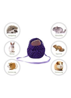 Zerodis Pet Hamster Carrying Bag, Leopard Pattern Pet Carrier Outdoor Sleeping Bag Adjustable Strap Travel Bag for Small Animal Rat Hedgehog Chinchilla(S)  - Image 3