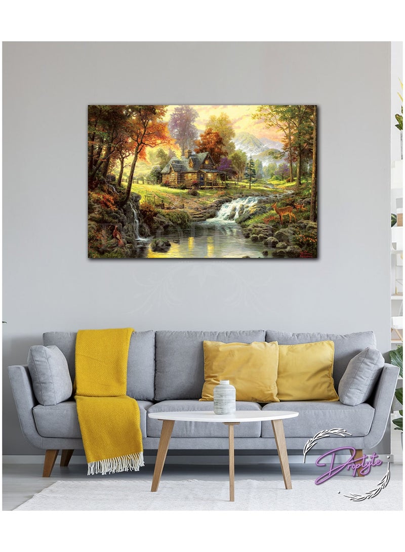 Droplyte Beautiful Nature Wall Art Canvas with Wooden Frame Home Decor 60cm x 40cm - Image 3