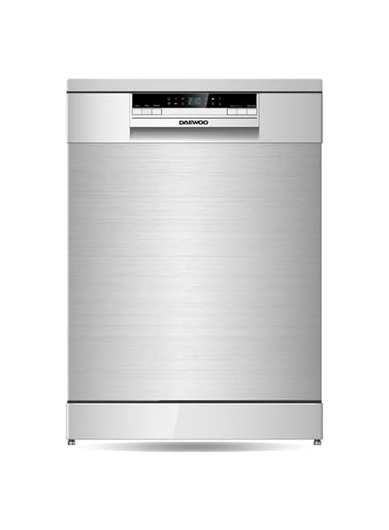 DAEWOO Dishwasher with 15 place setting, 6 washing Programs, Anti-Drip Function, Digital Display, Indicator Lights, Multi-Function, Quick Wash, - Image 1