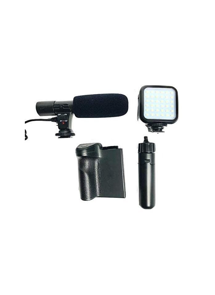Phone Planet Vlogging Follow Me Kit with LED Video Light + Microphone + Camera Grip with Mobile Phone Holder + Mini Tripod Compatible with Smartphones for TikTok, Youtube, Live Streaming and Meetings  - Image 3