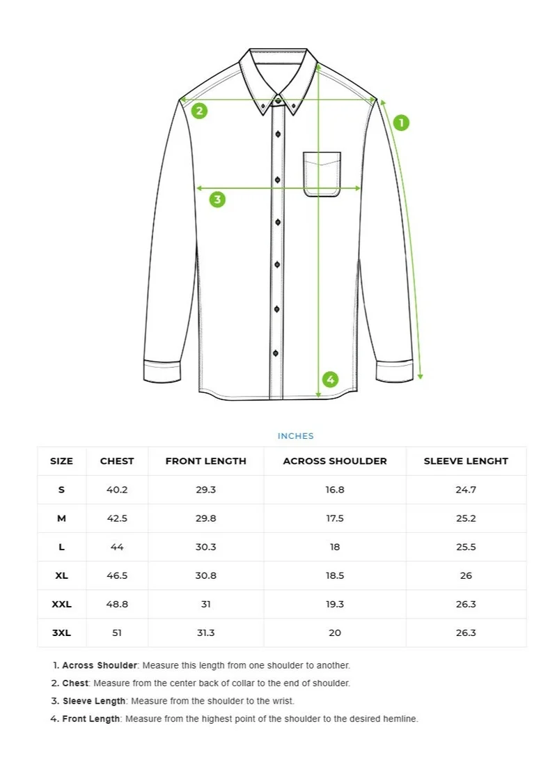 THE BEAR HOUSE  Cotton Shirt for Men | Long Sleeve, Casual & Formal Wear | Soft, Breathable Fabric for Office, Everyday, & All-Season Use in Classic & Trendy Colors for Men | Best Price UAE