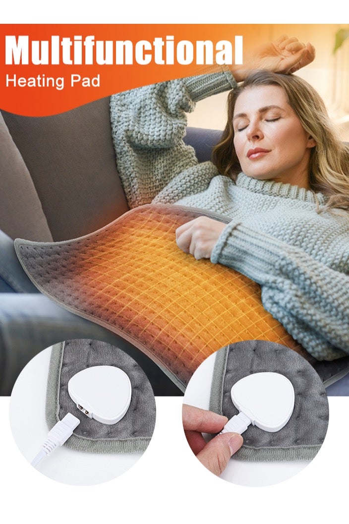 أيه بي جي سادة تسخين كهربائية مع خاصية إيقاف التشغيل التلقائي و9 مستويات لدرجة الحرارة، وسادة تسخين للظهر والرقبة والكتف والبطن قابلة للغسل في الغسالة من سكاي - Image 3