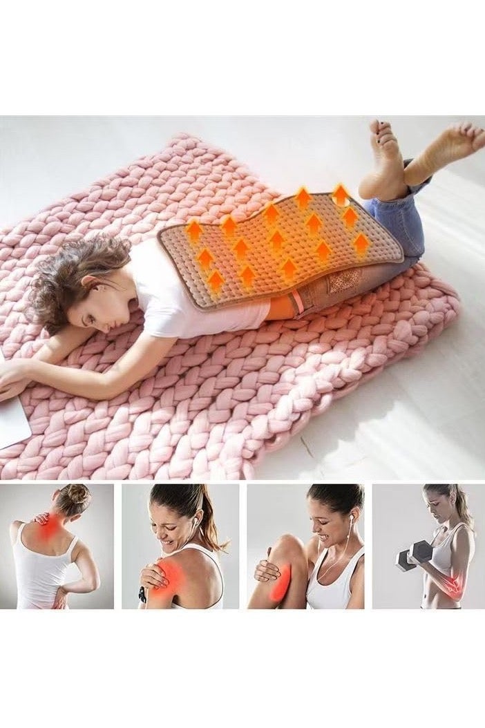 أيه بي جي سادة تسخين كهربائية مع خاصية إيقاف التشغيل التلقائي و9 مستويات لدرجة الحرارة، وسادة تسخين للظهر والرقبة والكتف والبطن قابلة للغسل في الغسالة من سكاي - Image 5