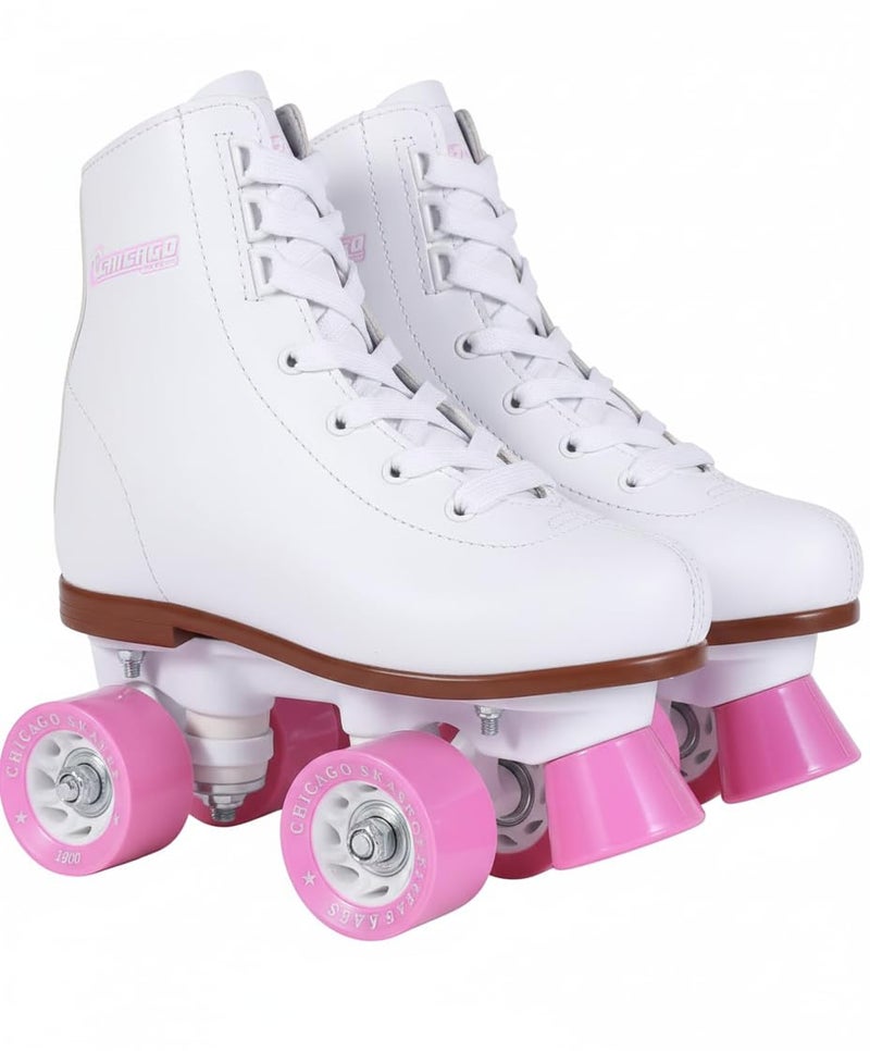 Chicago Skates Chicago Girls Rink Roller Skates â€“ Classic High-Top Quad Skates, Padded Ankle Collar, 54mm Urethane Wheels, Adjustable Trucks, Indoor & Outdoor - Image 1