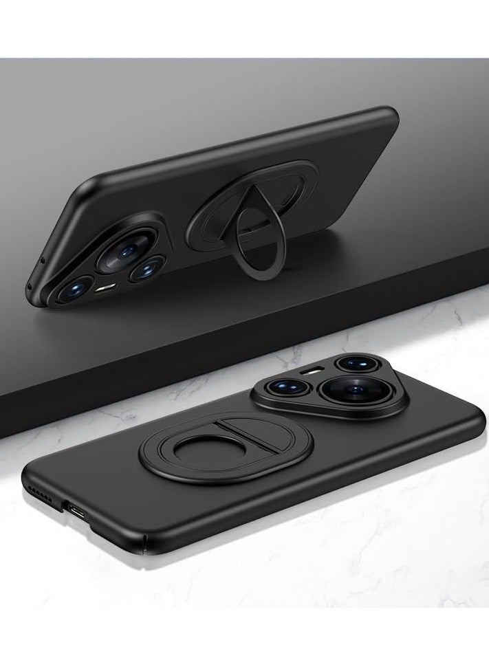 general Case Compatible with Huawei P70 Pro Case, Metal Ring Bracket Strong Magnet Case Shockproof Magnetic Matte Hard Cover for Huawei P70 Pro - Image 1