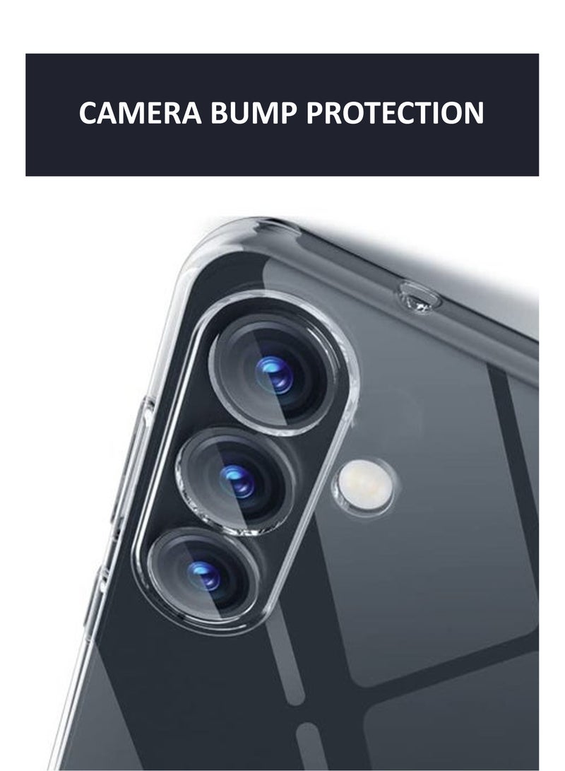 Samsung Galaxy A55 - Soft Flexible Transparent Silicone Protective Back Case Cover-Transparent - Image 3