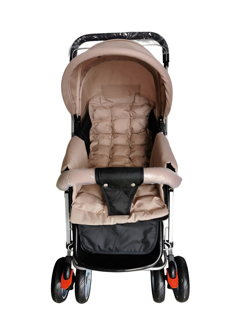 molody Extra Cushiony Baby Stroller with Safety Features, 0-3 Years, Comfortable Design for Infants and Toddlers- Khaki  - Image 2