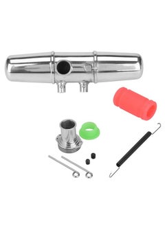Dilwe Rc Car Exhaust Tubing Aluminum Alloy Rc Dual Exhaust Joint Tubing Rc Upgrade Accessories For Hpi Savage 4.6/5.9 1/8 Car Car Model Accessory  - Image 1