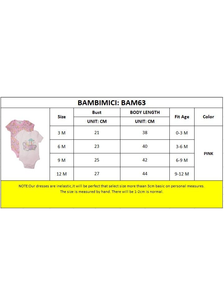 Bambimici Tweety Print Short Sleeve  Body suit  Set of 2 - Image 5