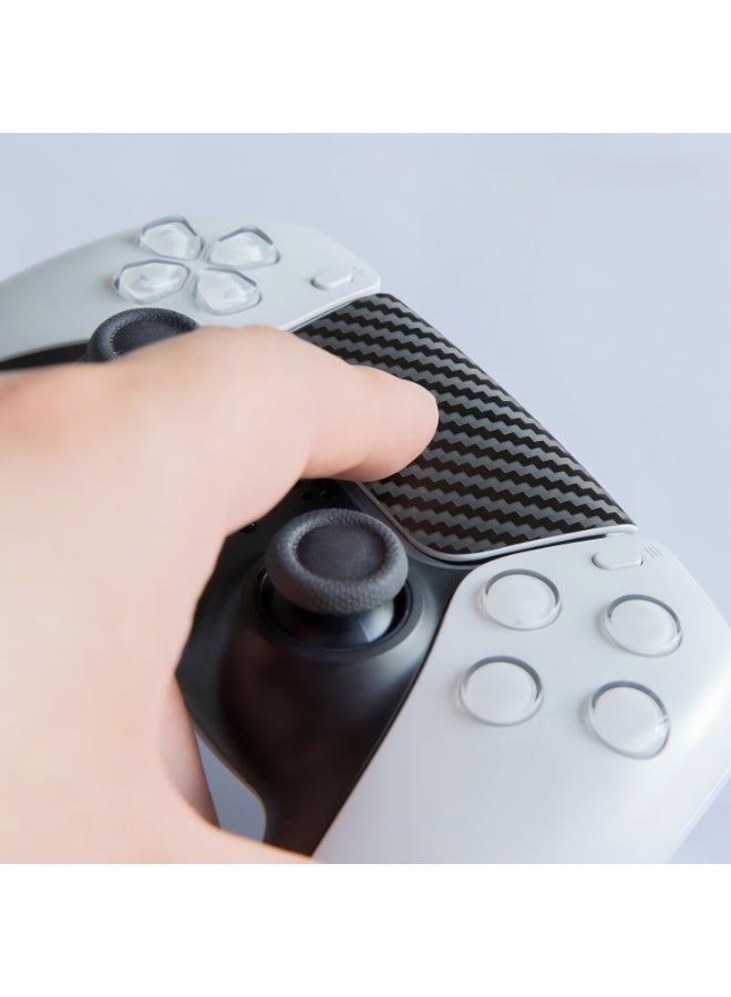 VANGOG 4 Pcs Touchpad Skin Compatible with PS5 Controller, Enhanced Texture for PS5 Controller,Pre-Cut,Easy to Apply,Easily Add Protection (3D Carbon Black And Leather Texture ) - Image 3