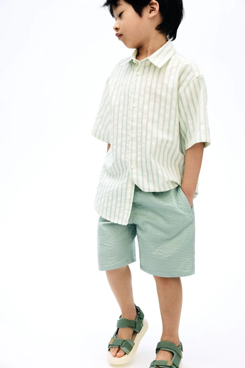 H&M Cotton seersucker shorts