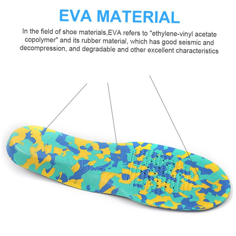 Flatfoot Orthotic Insoles Velour Camouflage Arch Support For Boys Size 29 31 - Image 4