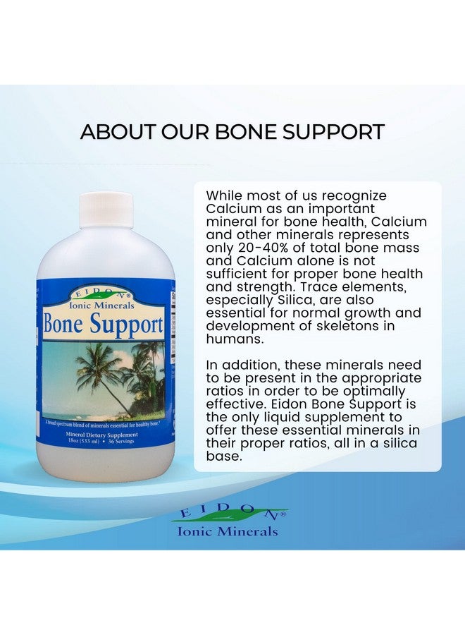 Eidon Ionic Minerals مكمل سائل لدعم العظام من إيدون أيونيك مينييرالز - قطرات معادن أيونية تضاف إلى الماء لصحة العظام، كالسيوم، مغنيسيوم، زنك، منغنيز، سيليكا، كبريت، بورون، متاحة حيوياً - 18 أونصة - Image 5