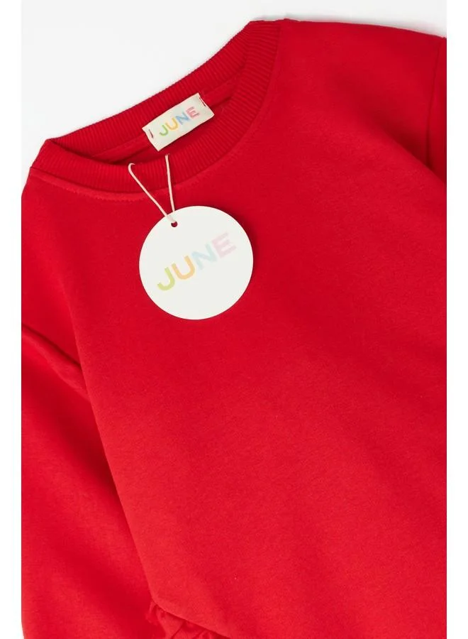 JUNE June Frilly Girl Tracksuit Set Red