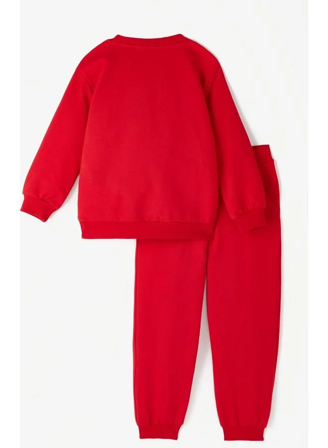JUNE June Frilly Girl Tracksuit Set Red