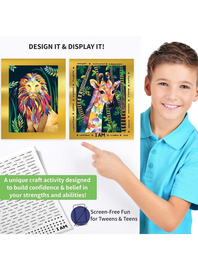 Chalk and Chuckles Animal Power Scratch Art Kit For Kids 6-14 With Stickers,Birthday Return Gifts For Girls&Boys Ages 5-10 Year Old,Diy Activity Travel Toys For Kids,Paper Craft Kit,Multicoloured - Image 5