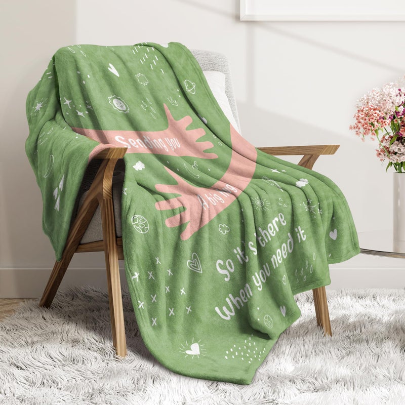 Afterprints Get Well Soon Gifts for Women Men  Hug/Healing Blanket  Thinking of You/Feel Better/Sympathy/After Surgery Gifts for Friends  Sister  Coworkers  Soft Throw Blankets 50'' x 60'' - Image 4