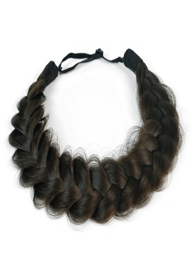 TOECWEGR Synthetic Hair Braided Headband Classic Wide Strands Wedding Disorderly Fluffy Braids Wig Band Women Beauty Accessory(GYU-A16) - Image 2