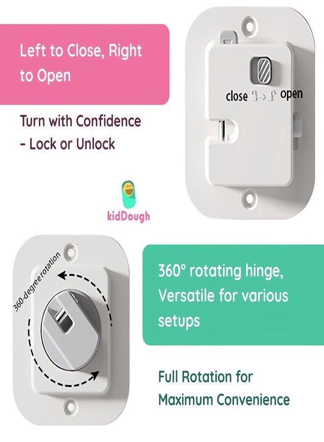 KidDough Door Latch Chain Safety Lock, Door/Window Chain for Secure Home | Ideal for Bedroom, Bathroom, Sliding Doors | Safety Lock for Kids, 1 Piece - Image 4