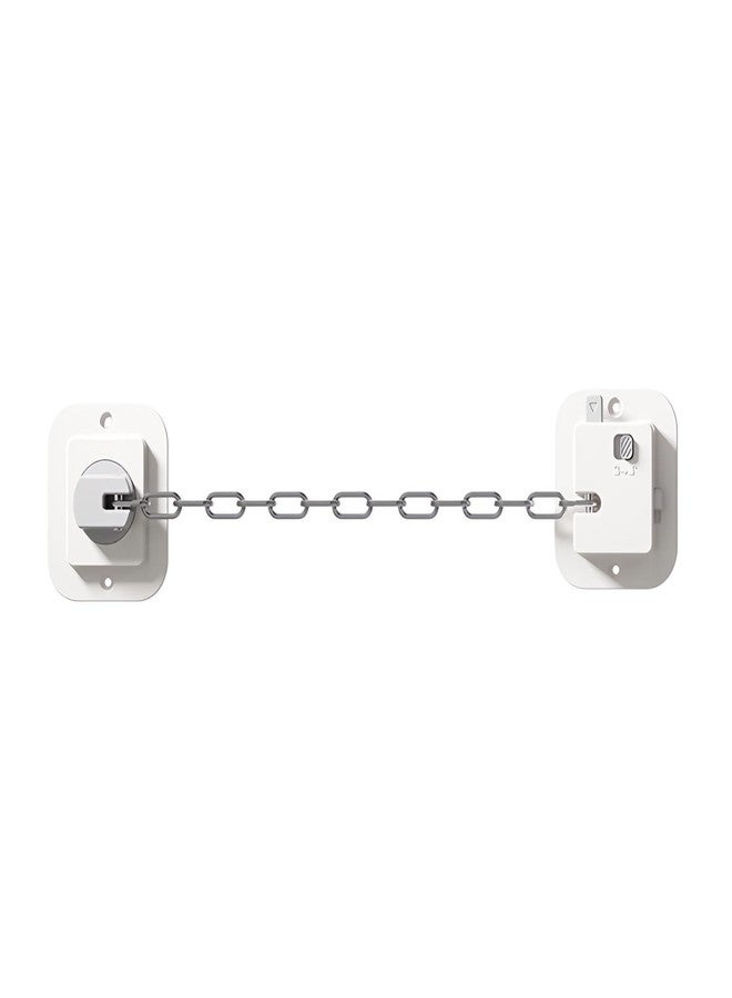 KidDough Door Latch Chain Safety Lock, Door/Window Chain for Secure Home | Ideal for Bedroom, Bathroom, Sliding Doors | Safety Lock for Kids, 1 Piece - Image 1