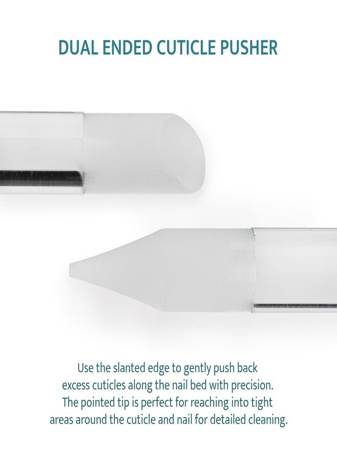 ZMOI Glass Cuticle Pusher - Durable Crystal Glass Manicure Stick - Dual Ended Nail Cuticle Pusher - Professional Nail Care Must Have - Image 4