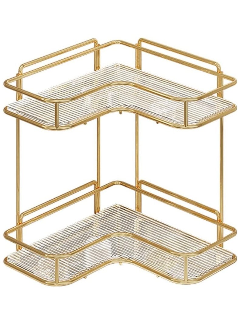 JOMILA 2 Tier Bathroom Organizer Countertop Stylish Vanity Tray for Cosmetics and Kitchen Storage Standing Spice Rack and Counter Shelf in Light Luxury  - Image 3