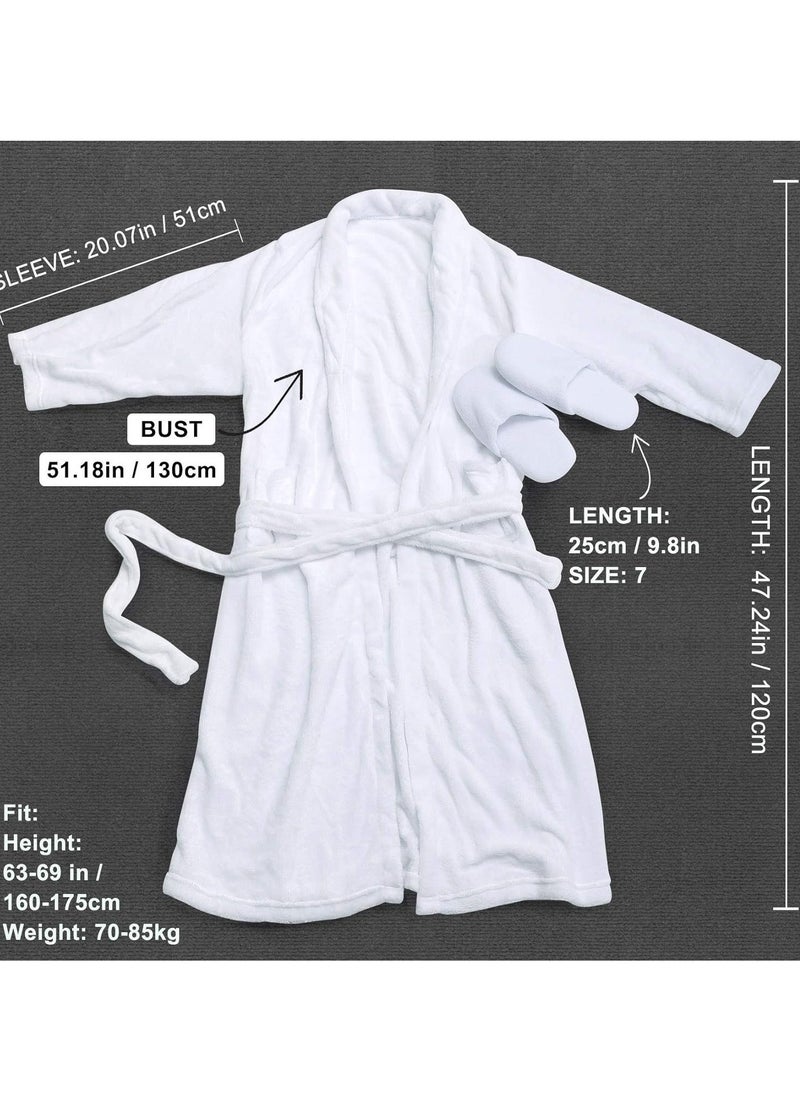 spa luxetique Spa Luxetique Robe and Slippers Spa Set Women, Valentines Day Gifts for Wife, 6pcs Flannel Soft Bath Robe, Bath and Body Works Bath Sets with Slippers, Body Lotion, Bath Bombs, Robe Sets for Women  - Image 4