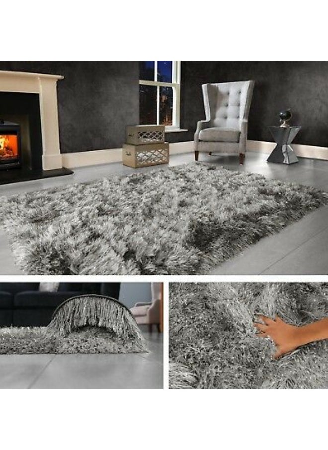 HANDPICKED FURNITURE Handpicked Furniture Fluffy Grey Rug, Ultra Soft Area Carpets For Bed Room, Living Room, And Dining Room, Antislip Floor Carpets, Easy To Clean, Made In Turkey  - Image 5