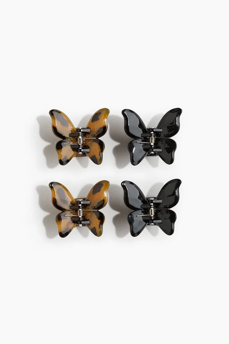 H&M 4-pack butterfly hair claws
