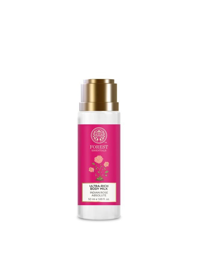 Forest Essentials Ultra Rich Body Lotion, Indian Rose Absolute, 50ml - Image 1