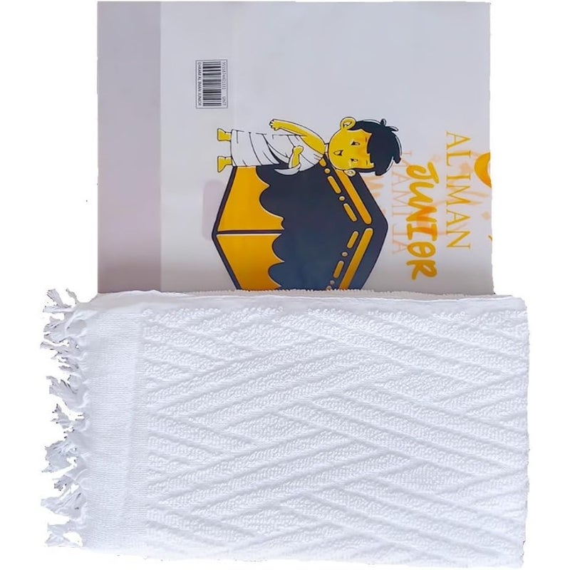 ' Ihram towel for Hajj and Umrah rituals: white, absorbent, breathable cotton fabric, 156x78cm, ideal for boys' pilgrimage garments - Image 5