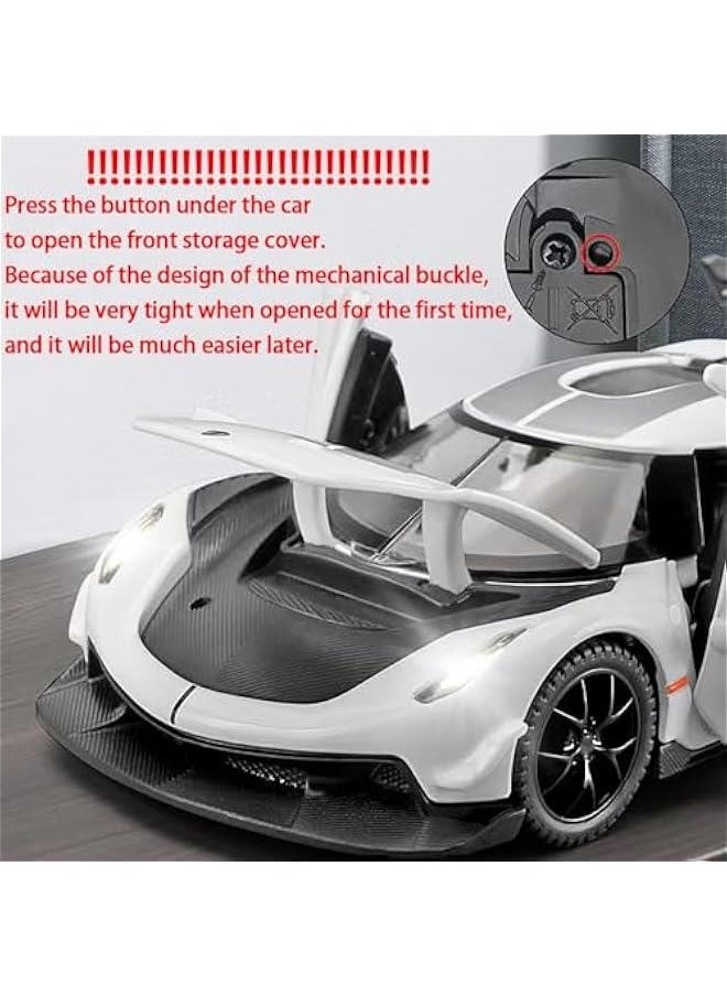 Generic - Toy Cars Koenigsegg Jesko Car Toys Model Car 1/32 Die-cast Pull Back Collect Model with Sound and Light Toy Vehicle for 3+Year Old Boys Festival Gift(Orange) - Image 1