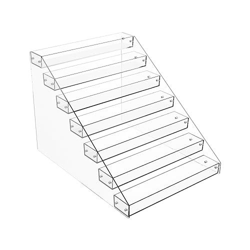 Homakover Tiered Spice Rack Acrylic 7 Tier Clear Spice Rack Organizer for Cabinet Vertical Spice Rack Shelf Durable Kitchen Seasoning Organizer for Countertop Cabinet Pantry Kitchen Storage 7 Tier - Image 1