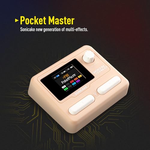 SONICAKE Pocket Master-Portable Multi Effects Pedal, 100+ Built-in Guitar/Bass/Acoustic Effects, Amp Modeling, IR Cabinets Simulation, Stereo OTG USB Audio Interface, Rechargeable (Pink) - Image 2