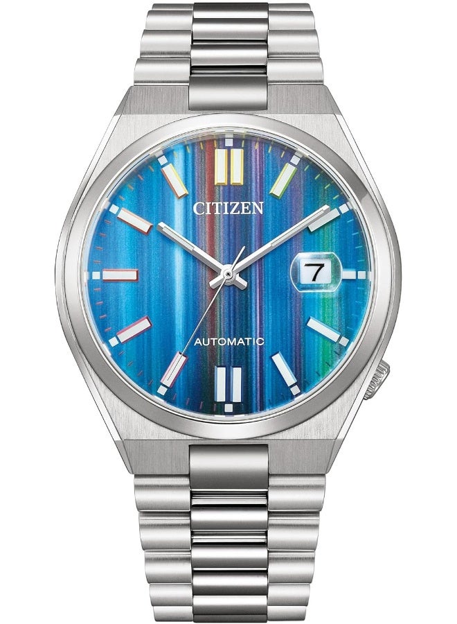 سيتيزن ساعة تسويوسا أوتوماتيكية للرجال من الفولاذ المقاوم للصدأ بمينا متعدد الألوان - NJ0151-53W - Image 1