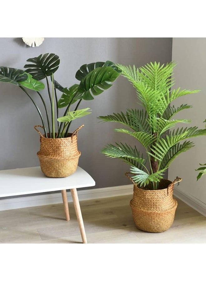 Halamodo Wicker Storage Basket Flower Laundry Decoration Rattan Pot Garden - Image 4