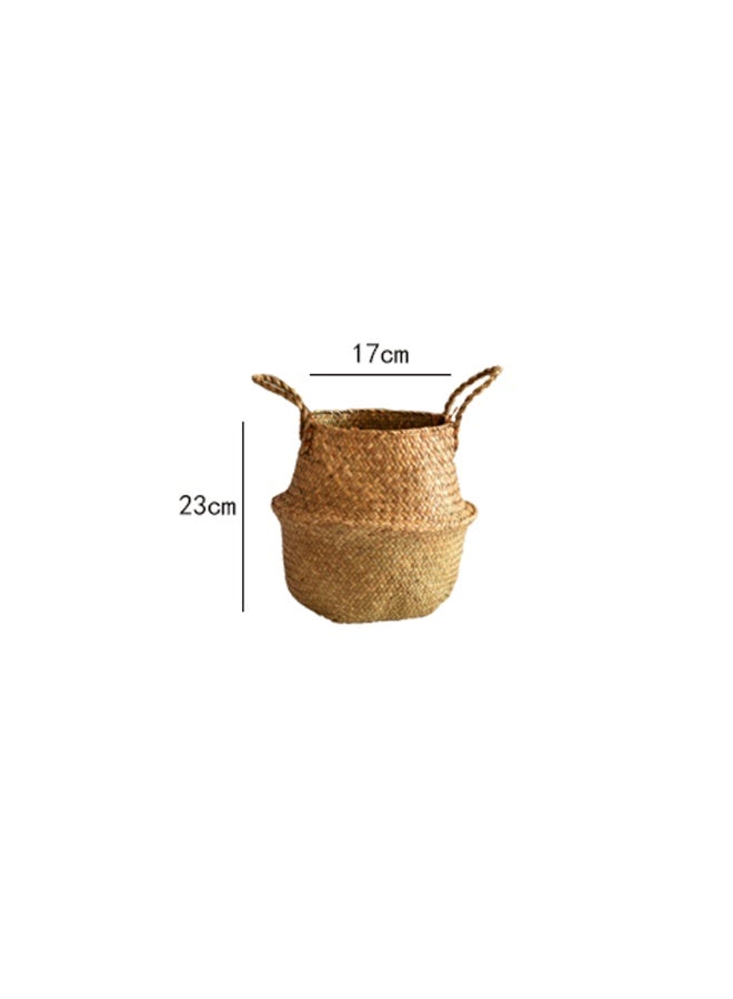 Halamodo Wicker Storage Basket Flower Laundry Decoration Rattan Pot Garden - Image 5