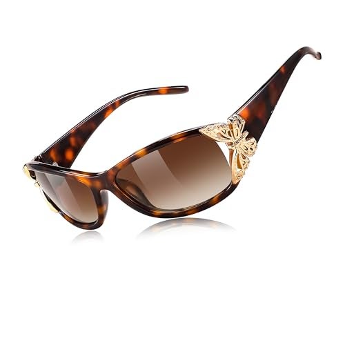 FEISEDY Trendy Polarized Y2K Sunglasses Wrap Around Butterfly Design Fashion Sunnies UV400 Protection B0078 - Image 1