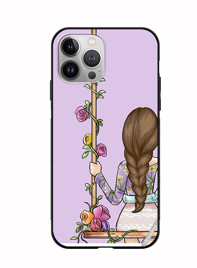 VR CREATIVE Protective Case Cover For Apple iPhone 12 Pro Max Beautiful Girl Looking Front Design Multicolour - Image 1