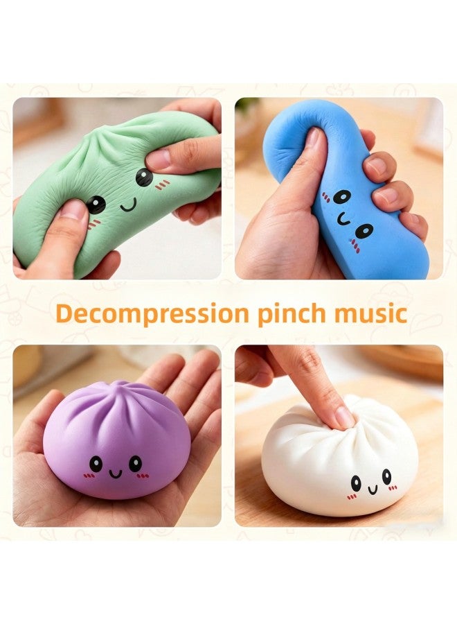 Squishy Dumpling Glitter Gold powder silver [cage 10cm bun 8.5cm] Toys Stress Relief Ball,Soft Squeeze Decompression Dough Gift for Adults - Image 4