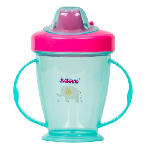 Adore Birdy - 2 Handle Dust Free Hoop Cup - Anti Spill Sipper Cup with Twin Handle (Blue) - Image 1