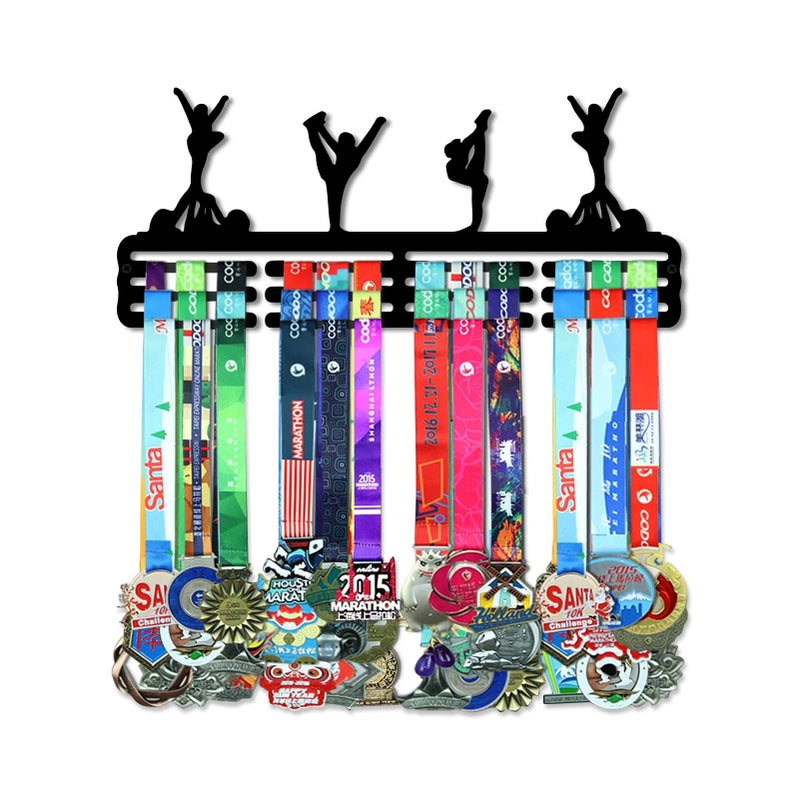 Resama Gymnastics Medal Hanger Holder Display Rack for Awards Ribbons Personalized Medal Sports Themed Race Ribbon Holder for Wall Metal Display for Men Boy Girl Kid - Image 2