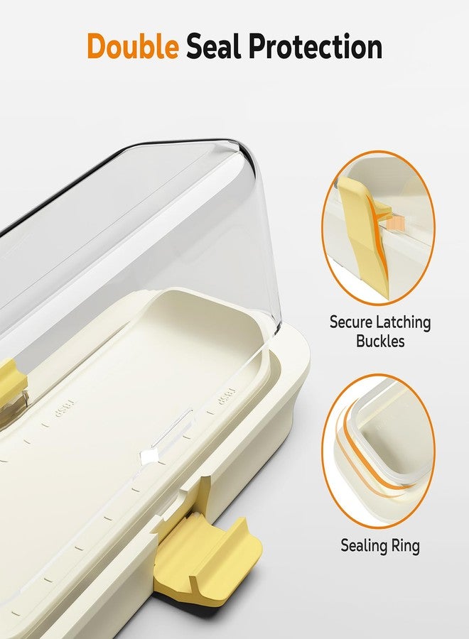 Pisol Butter Dish with Lid for Countertop and Refrigerator Door Shelf, Airtight Butter Keeper Container, Locking Butter Holder for East/West Coast Butter, BPA-free, Microwave/Dishwasher Safe - Image 2