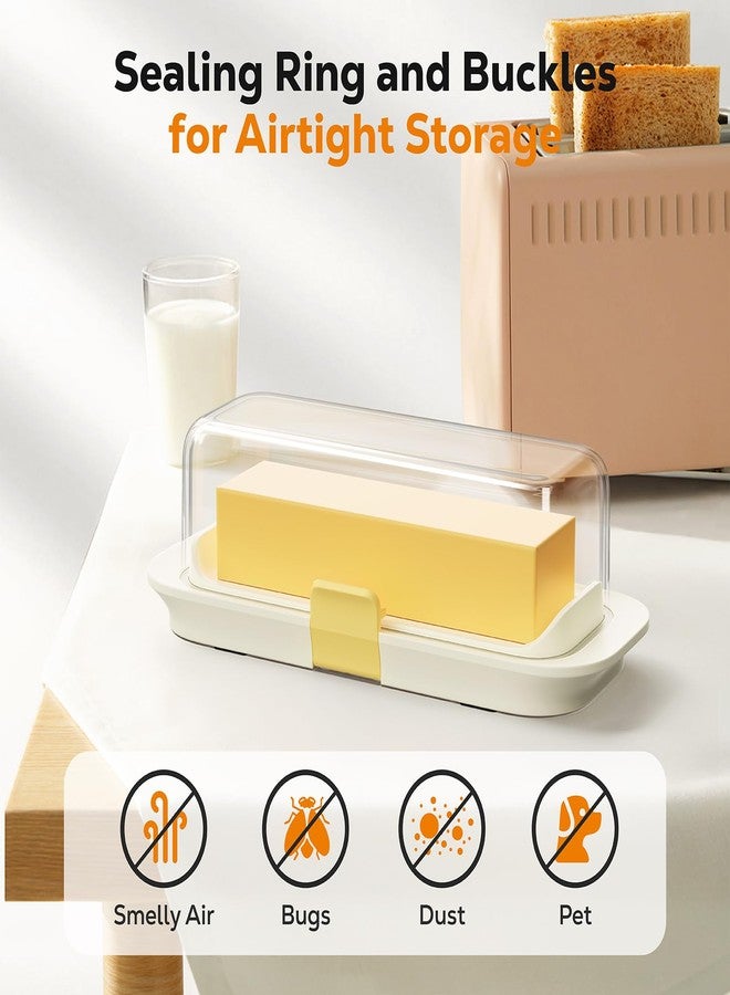 Pisol Butter Dish with Lid for Countertop and Refrigerator Door Shelf, Airtight Butter Keeper Container, Locking Butter Holder for East/West Coast Butter, BPA-free, Microwave/Dishwasher Safe - Image 3