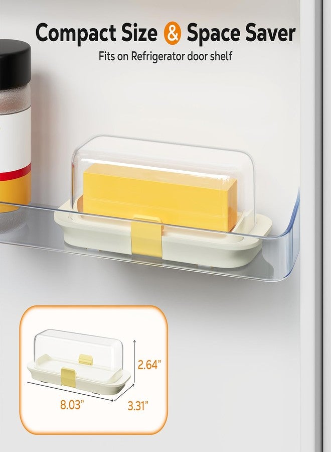 Pisol Butter Dish with Lid for Countertop and Refrigerator Door Shelf, Airtight Butter Keeper Container, Locking Butter Holder for East/West Coast Butter, BPA-free, Microwave/Dishwasher Safe - Image 5