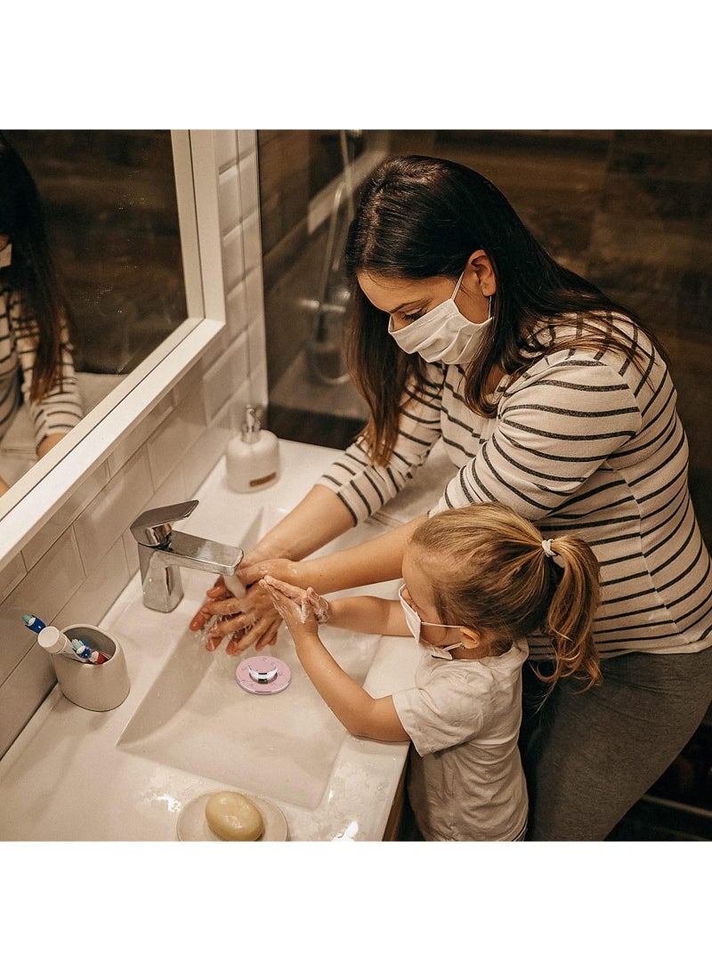 Sweet seven 2 قطع من سدادة الحوض القابلة للظهور باللون الذهبي الوردي - سدادة مركزية من النحاس المقاوم للتسرب لفتحات التصريف من 34-40 مم في حوض الغسيل، الحمام، المطبخ - Image 5