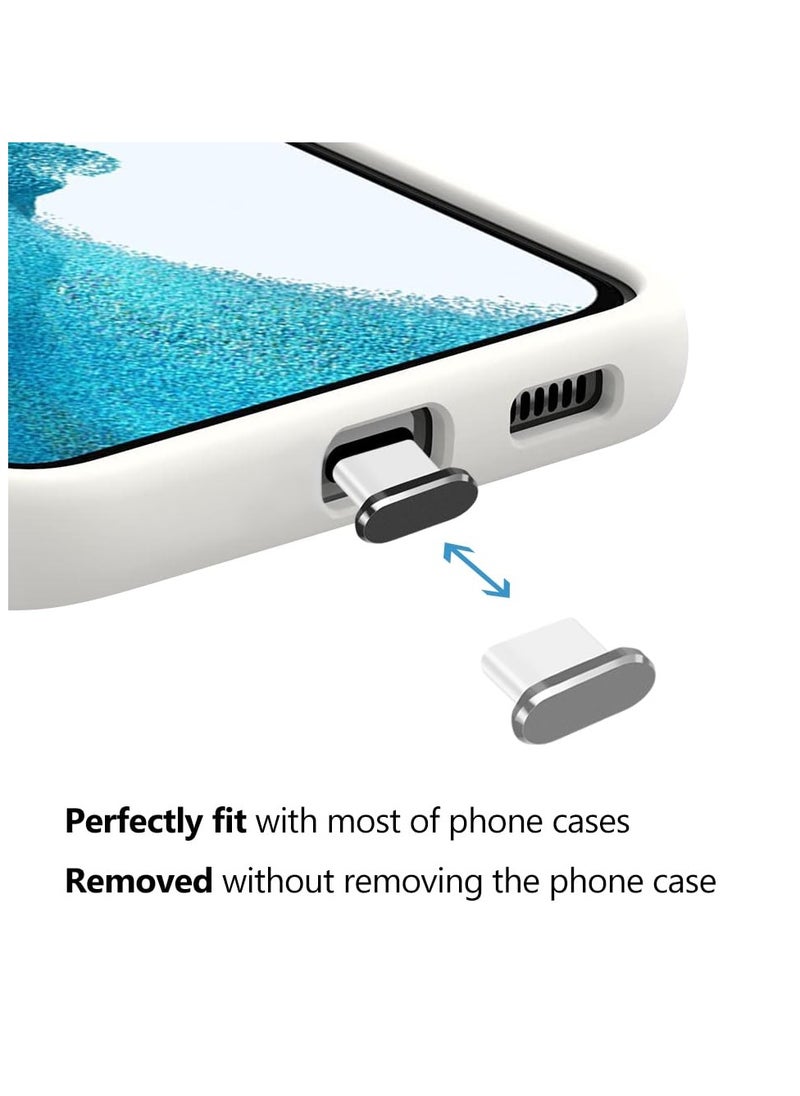 SYOSI - USB C Dust Plug, 4-Pack Aluminum Alloy Charging Port Protector Cap, Compatible with iPhone 15 Series, Samsung Galaxy S22/S21/S20, Note 20/10, and All Type C Devices - Image 1