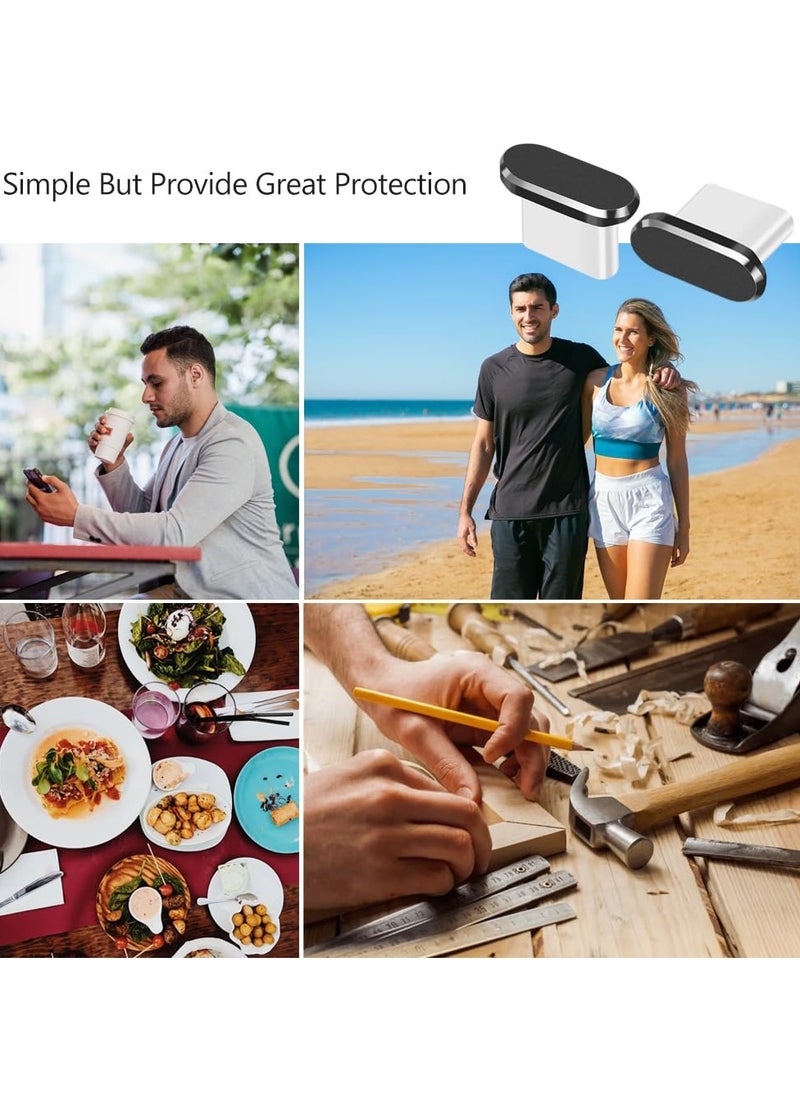 SYOSI - USB C Dust Plug, 4-Pack Aluminum Alloy Charging Port Protector Cap, Compatible with iPhone 15 Series, Samsung Galaxy S22/S21/S20, Note 20/10, and All Type C Devices - Image 1