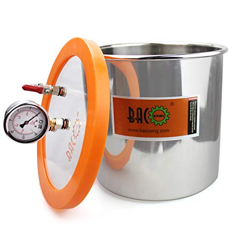 BACOENG 3 Gallon Resin Trap Vacuum Chamber, Stainless Steel Vacuum Degassing Chamber Kit (3 Gallon/1.2 QT/2 QT Available) - Image 2